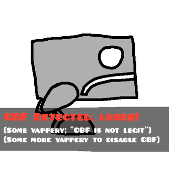 Logo for the mod CBF Detected, Loser!